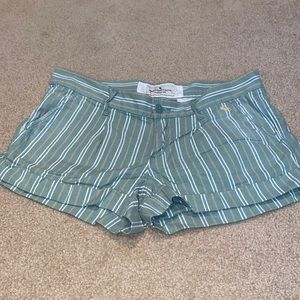 Abercrombie & Fitch Green Stripped Shorts Size 6